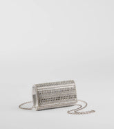 So Glam Rhinestone And Baguette Stone Clutch